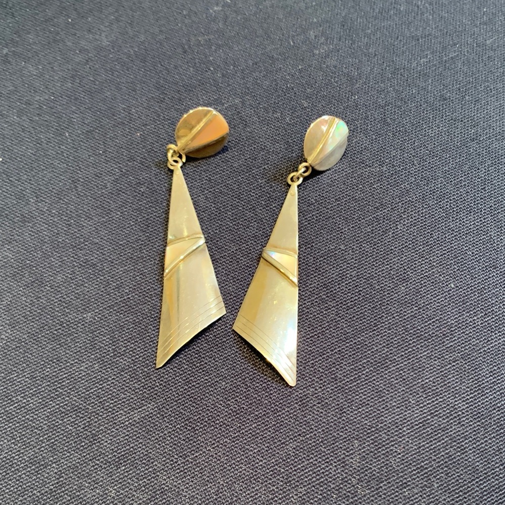 Silver earrings for pierced ears. Very good condition